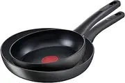 Tefal, Ultimate Induction Non Stick Twin Pack Frypans, 20/26cm, G2689216, Fixed Handle Aluminium, Non-Stick Coating, Thermo Signal Technology, Dishwasher Safe