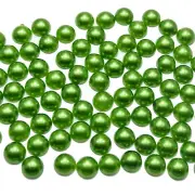 400 pcs Dark Green Acrylic Half Pearl Flatback Round Bead 8mm Scrapbook Craft