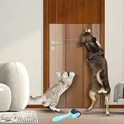 4-Pack Door Protector Tape 40" x 8.2" with Roller from Dog Scratching Cat Scratch Door Frame Protector Anti Dog Scratch - Door Guard for Dogs Clear
