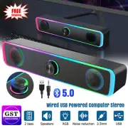 Wired USB Powered/Bluetooth 5.0 Computer Stereo LaptopSpeakers for Desktop PC A+