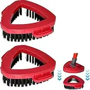 2pcs Scrub Mop Head Replacement, Spin Mop Head Replacement For EasyWring 2, Triangular Brush Mop Head, For RinseClean Floor Brush, For Kitchen Bathroom Tiles