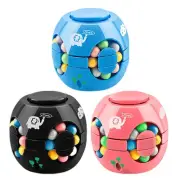 Stress Relief Fidget Toy Finger Spinner Football Shape Magic Bean Puzzle Cube