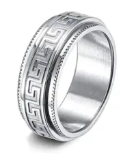 Stainless Steel Spinner Ring Size 12 Unisex Stress Relieving New 2545