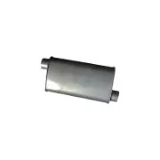 Redback Universal Muffler - 8" x 4" Oval 14" Long 2.5" O/O With Spigots
