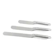 Cake Spatula Icing Spreaders 3 Piece Set 10, 8, 6 inch Stainless Steel New