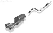 Stainless Sportauspuff-Komplettanlage from Cat Peugeot 207 RC 2x100mm Round