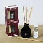 Maxime Candles Jar With Lemon Grass Scented Black Reed Diffuser & Sticks