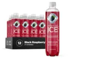 Sparkling ICE, Black Raspberry Sparkling Water, 17 fl oz Bottles (Pack of 12)
