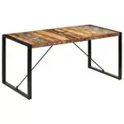 Wooden Dining Table Stable Powder Coated Steel Legs Retro Stylish Home Furniture