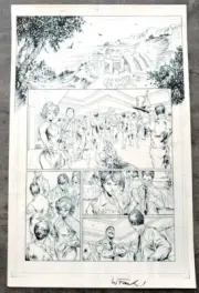 Gianluca Gugliotta Mr. Terrific #1 Pg. 16 Inked/Signed By Wayne Faucher 11X17