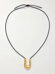 [AGMES] AGMES - Wishbone Gold Vermeil Cord Necklace - One size One size Gold