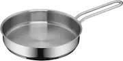 WMF Frying Pan Uncoated with Mini Pouring Rim Stainless Steel Handle, Silver, 18 cm