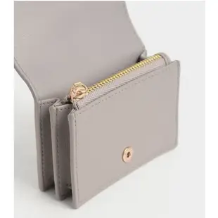 【保固最久👛品質最佳】小CK 縫線零錢包小收納包 錢包🎀（沙黃色）CK6-50770409_SAND 皮夾 皮包