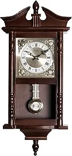 Acctim Westbury Radio Controlled Large Dark Wooden Westminster Chiming Regulator Quartz Wall Clock with Pendulum
