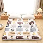 mattress mattress Japanese Folding Futon Mattress 10cm Thick Futon Mattress Tatami Folding Floor Mattresses Guests Soft Natural Futon Floor Mattress (Color : C Size : 1.
