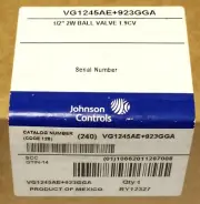 JOHNSON CONTROLS VG1245AE + 923GGA 1/2" 2W Ball Valve 1.9 CV VG1245AE