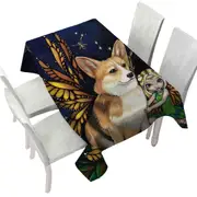 Fantasy Pet Dog Corgi of the Faeries Tablecloth