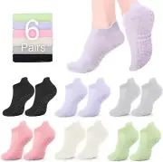 Pilates Yoga Grip Socks, Women Non Slip Grip Socks Anti-Slip Pilates Socks with