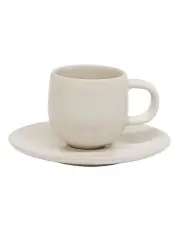 [Salt&Pepper] Hue Espresso Cup and Saucer 85ml/12cm in White