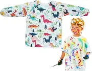 Waterproof Art Smocks | Toddler Waterproof Paint Art Apron Smock | Artist Painting Aprons for Children with Pocket and Long Sleeve for Eating, Baking, Arts and Crafts