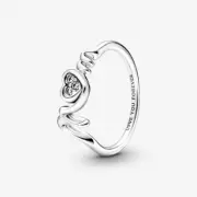 *BRAND NEW* Pandora Moments Sterling Silver Mom Pavé Heart Ring 191149C01