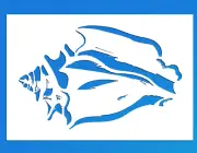 Conch Shell Reusable Stencil (Many Sizes)