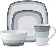 [Noritake] Colorscapes Layers Ash 4-Piece Square Place Setting, Service for 1