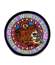 Fort Worth Zoo souvenir patch orangutan primate vintage