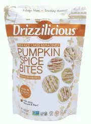 Drizzilicious Pumpkin Spice Bites Mini Rice Cakes Gluten Free Chia Quinoa 4 Oz.