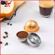 Refillable Capsule Coffee Filter Pods with Spoon Cleaning Brush for Vertuo Next