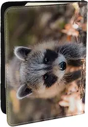 [JEJEA] Cub Raccoon Print Travel Organizer Credit Cards Case Passport BookPassport Holder Cover Wallet forTraveling,, Black, One Size