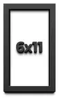 6x11 Shadow Box Frame Black | 2 Inches Deep Real Wood Contemporary Shadowbox Dis