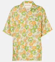 [Marni] Marni Floral linen bowling shirt AU 6 multicoloured