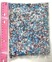 500 Gram Fimo Slices - Bulk Red, White, And Blue Polymer Clay Confetti