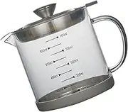 KOCKSHION Bacon Grease Container with Fine Mesh Strainer Filter Pot for Used Oil Storage Effortless Filtration and Recycling for Cooking Oil and Fat