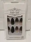 New Nail Art Treendsetters False Nails W/glue Almond W Glitter 24pk.