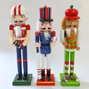 Christmas Nutcracker Soldier Wooden Nut Cracker Statue Ornament Party Decor