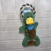 Charming Pet Scrunch Bunch Duck Interactive Plush Squeaky Dog One-Size, 16”