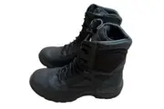 Telas Leather Combat w Side Zip Boots EEE Tactical Police Military Cadet - Black - US 4