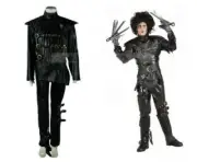 Johnny Depp As Edward Scissorhands Cosplay Costume For Halloween Custom Made ！@
