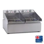 Benchtop Frypod Fryer / Deep Fryer 2x5L Vat 10amp Roband FR25 Chips & Fries