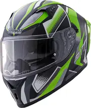 Germot GM 711 Dekor, full face helmet , color: Matt Black/Green , size: M