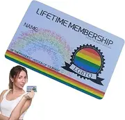 Gay Card - Rainbow Gay Pride Membership Card,Funny Novelty Moon Gadget, Personal Data for Women Men Decoration Props