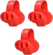 uxcell Cable Clips, 3 Pcs Desk Cord Organizer Wire Holders for Cords Phone Charger USB Cables Nightstand Home Office Car, Red