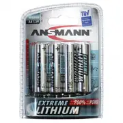 Ansmann 1512-0002 AA size 1.5V Lithium Battery2.9Ah Replace FR6 L91 LF1500 4PK
