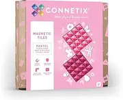 CONNETIX Pastel Base Plate Pack, Pink & Berry, 2 Pieces