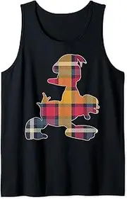 [Disney] Mickey And Friends Donald Duck Plaid Fill Tank Top