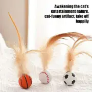 New Product Self-Hi Cat Toy Ball Feather Bouncing Ball Bouncy Ball Pet Funny