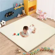 Playpals Kids Play Mat Baby Crawling Pad Soft Leather Cover Plush Foam Beige
