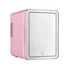 Mini Fridge with 4L Capacity and LED Mirror for Easy Makeup Application